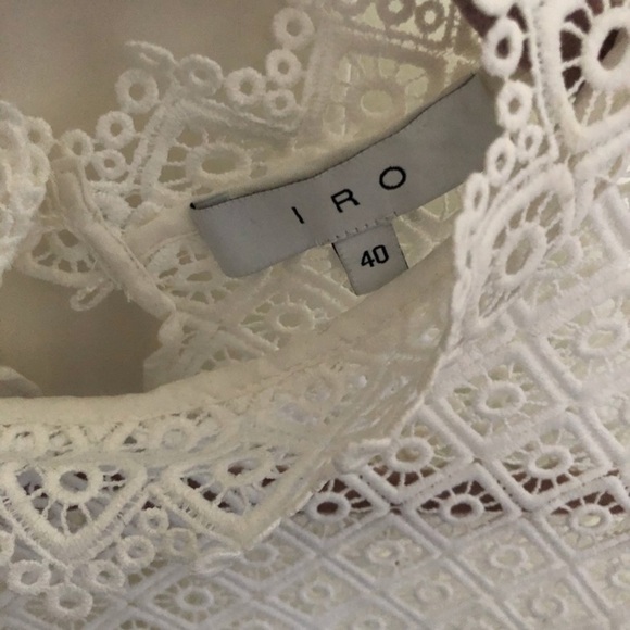 IRO White Embroidered Lace Long Sleeve Top Size 40 / Large - Picture 6 of 12